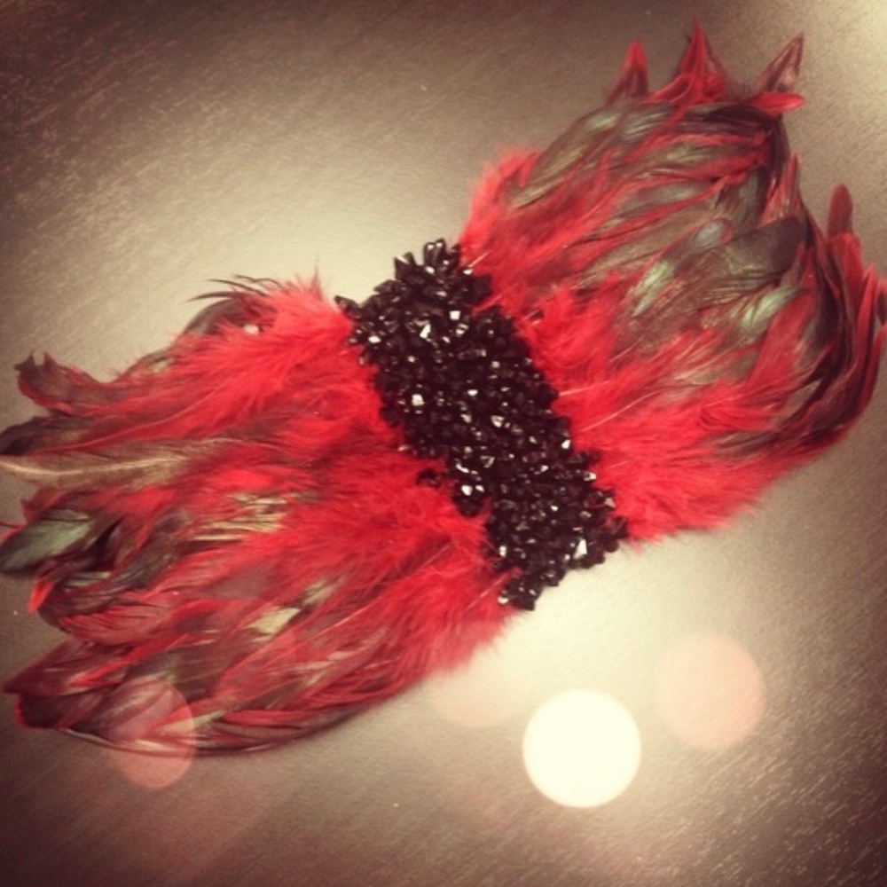 Jimena Mujica Feathered Clutch